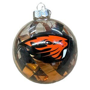 Oregon State Beavers Ornament Tinsel Filled Ball Ornament Collectible New NCAA